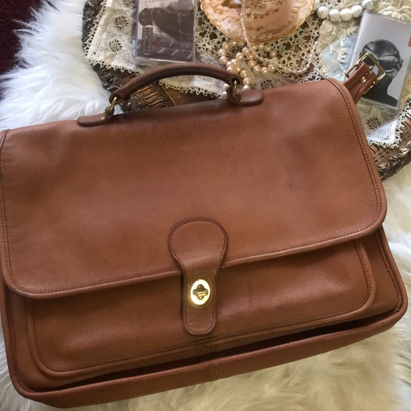 Vintage Coach Bag Brown Metropolitan Briefcase 5180 Tan Office Laptop 90‘s Case - Picture 1 of 17
